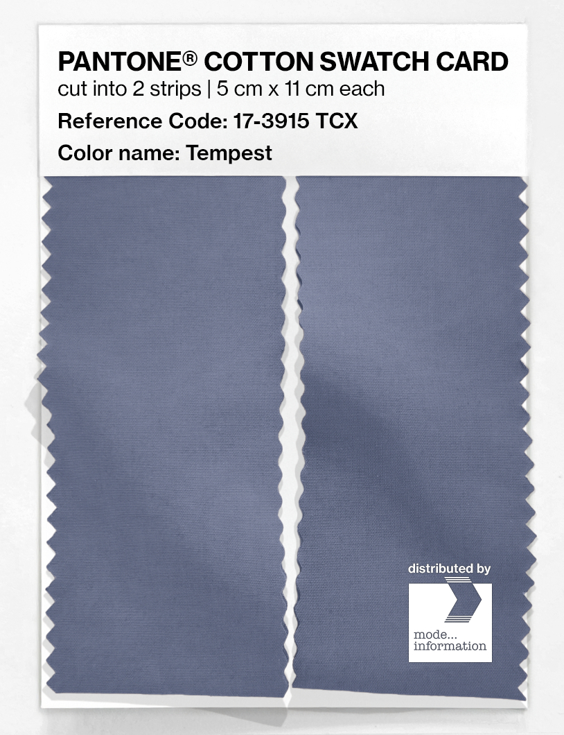 Product image 2 of the product “PANTONE® COTTON SWATCH CARD 17-3915 TCX Tempest ”