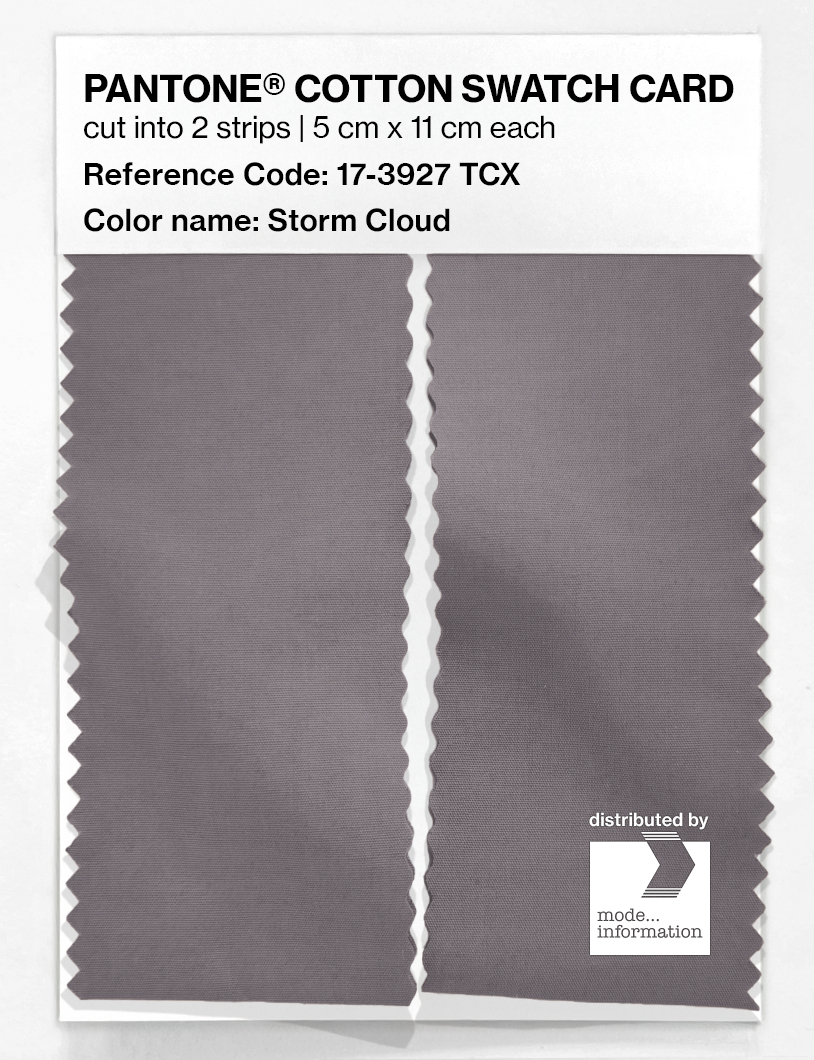 Product image 2 of the product “PANTONE® COTTON SWATCH CARD 17-3927 TCX Storm Cloud ”