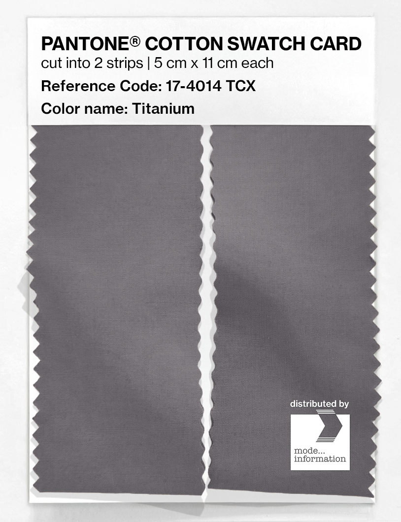 Product image 2 of the product “PANTONE® COTTON SWATCH CARD 17-4014 TCX Titanium ”