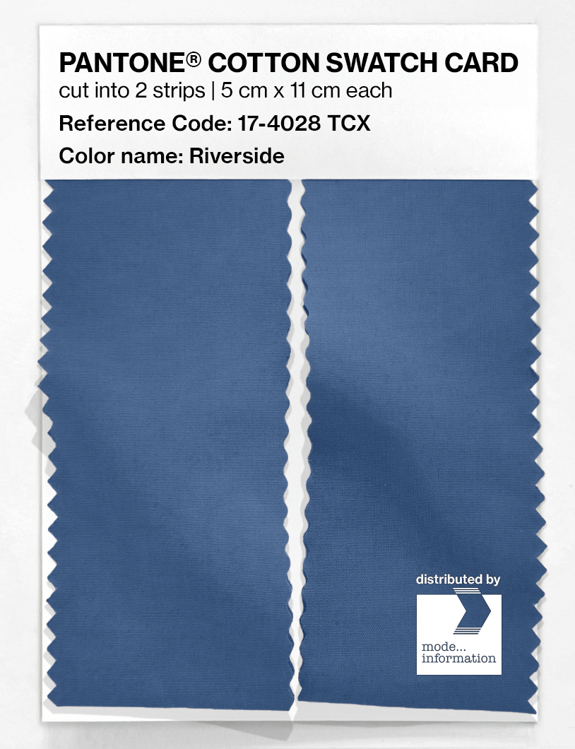 Product image 2 of the product “PANTONE® COTTON SWATCH CARD 17-4028 TCX Riverside ”