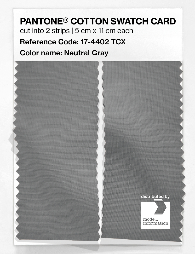 Artikelbild 2 des Artikels “PANTONE® COTTON SWATCH CARD 17-4402 TCX Neutral Gray “
