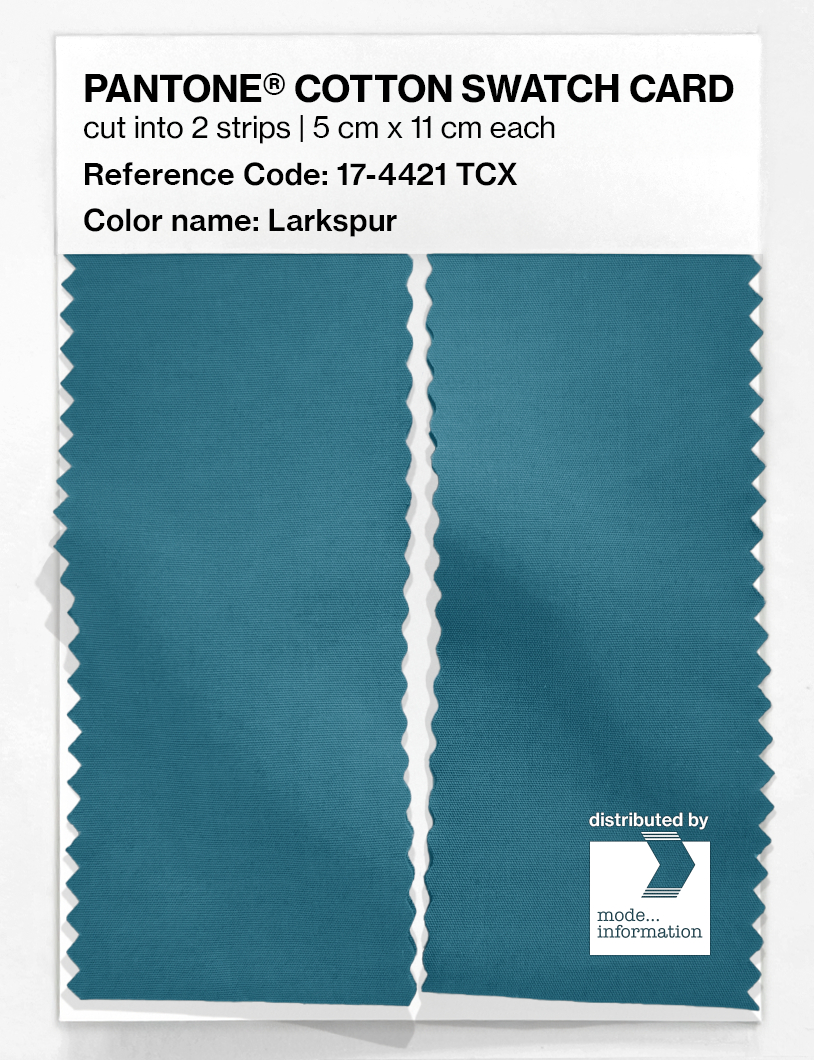 Product image 2 of the product “PANTONE® COTTON SWATCH CARD 17-4421 TCX Larkspur ”