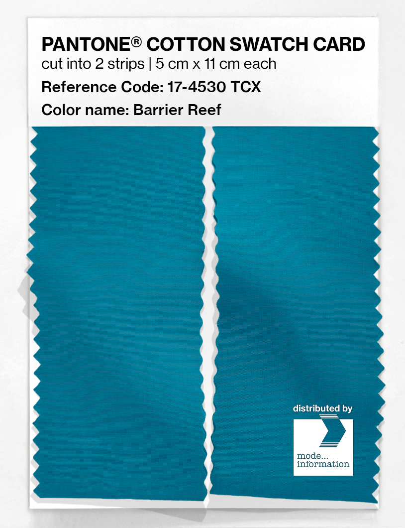 Product image 2 of the product “PANTONE® COTTON SWATCH CARD 17-4530 TCX Barrier Reef ”