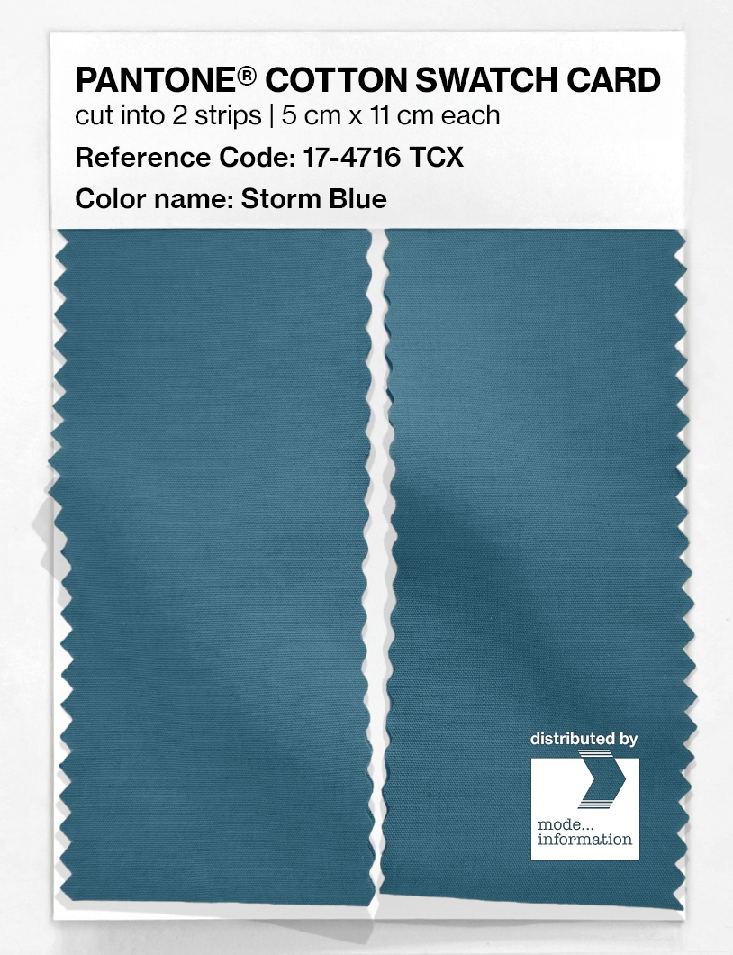 Product image 2 of the product “PANTONE® COTTON SWATCH CARD 17-4716 TCX Storm Blue ”