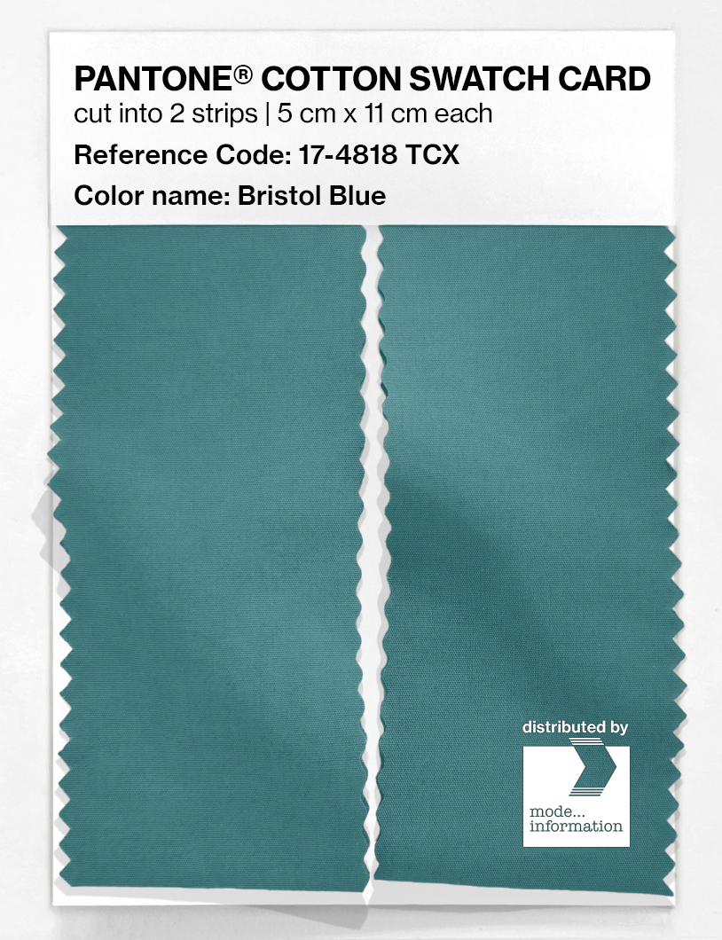 Product image 2 of the product “PANTONE® COTTON SWATCH CARD 17-4818 TCX Bristol Blue ”