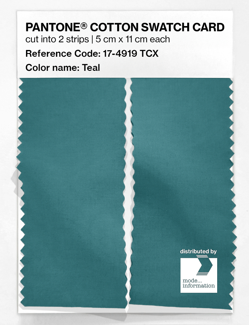 Product image 2 of the product “PANTONE® COTTON SWATCH CARD 17-4919 TCX Teal ”