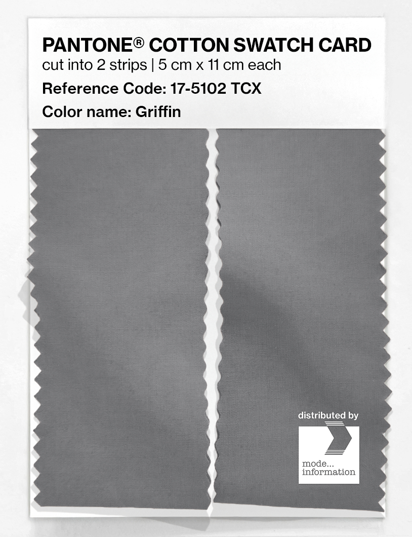 Product image 2 of the product “PANTONE® COTTON SWATCH CARD 17-5102 TCX Griffin ”