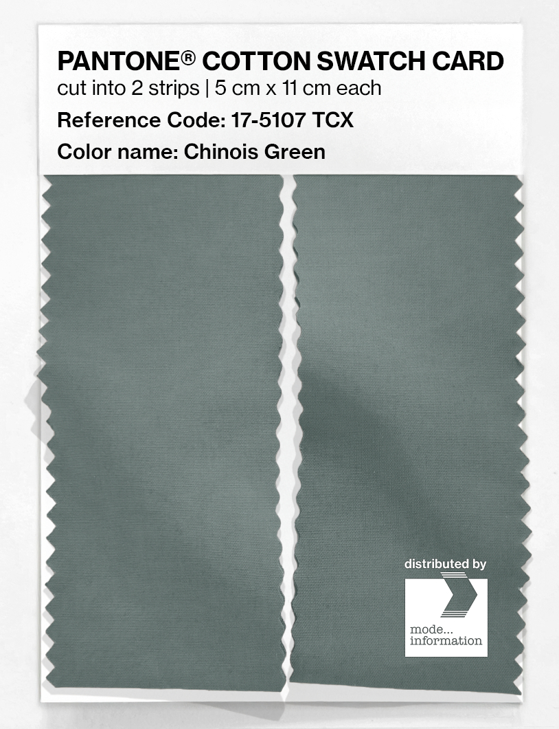 Product image 2 of the product “PANTONE® COTTON SWATCH CARD 17-5107 TCX Chinois Green ”