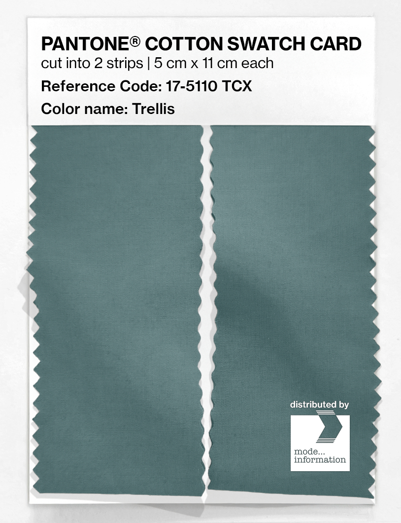 Product image 2 of the product “PANTONE® COTTON SWATCH CARD 17-5110 TCX Trellis ”