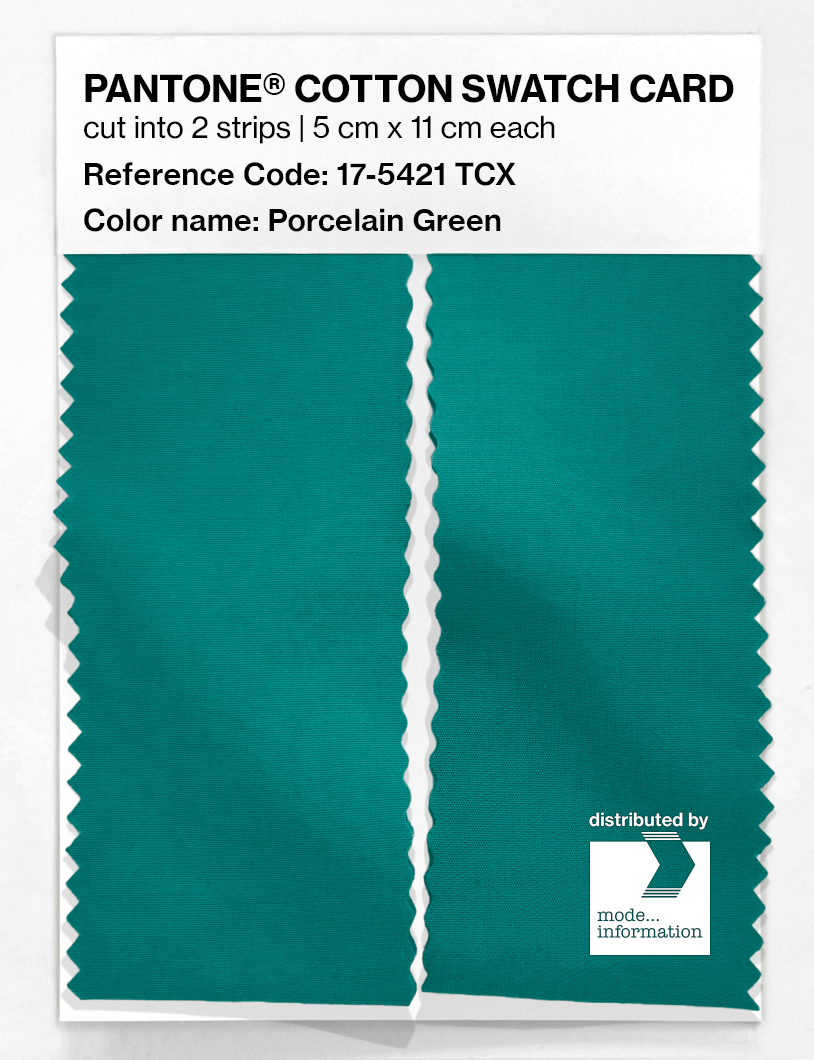 Artikelbild 2 des Artikels “PANTONE® COTTON SWATCH CARD 17-5421 TCX Porcelain Green “