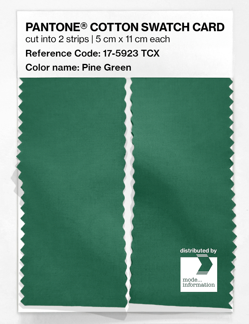 Product image 2 of the product “PANTONE® COTTON SWATCH CARD 17-5923 TCX Pine Green ”