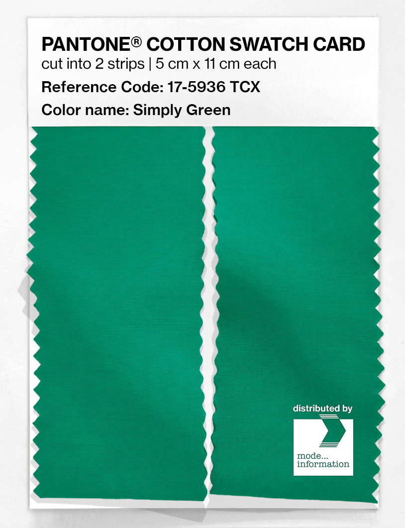 Artikelbild 2 des Artikels “PANTONE® COTTON SWATCH CARD 17-5936 TCX Simply Green “