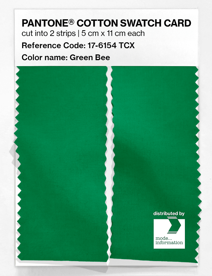 Product image 2 of the product “PANTONE® COTTON SWATCH CARD 17-6154 TCX Green Bee ”