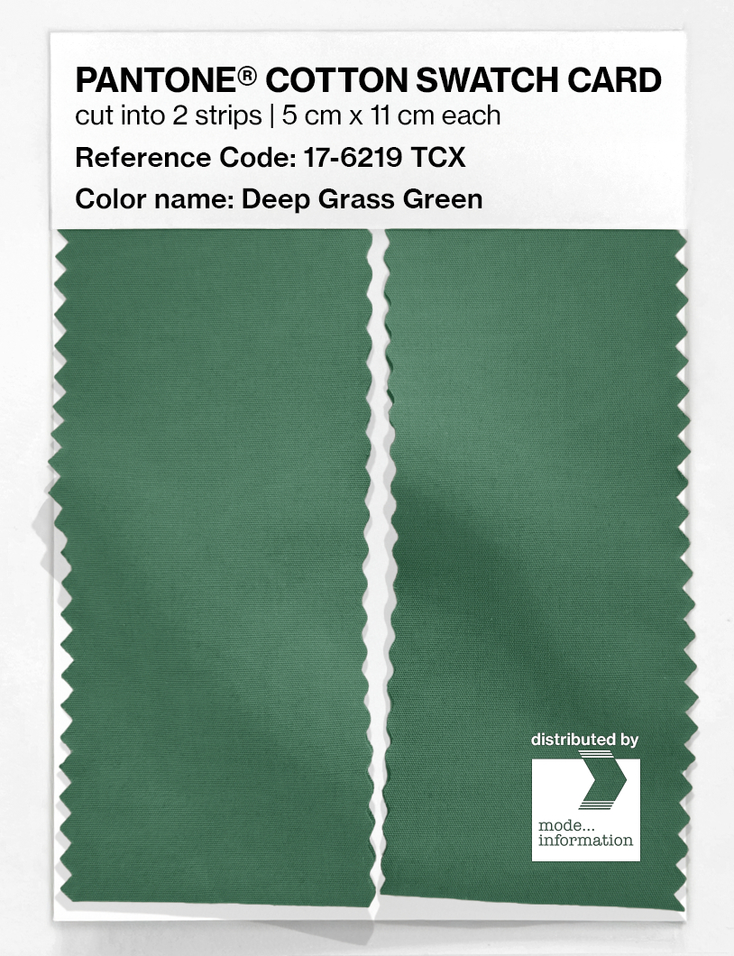 Product image 2 of the product “PANTONE® COTTON SWATCH CARD 17-6219 TCX Deep Grass Green ”