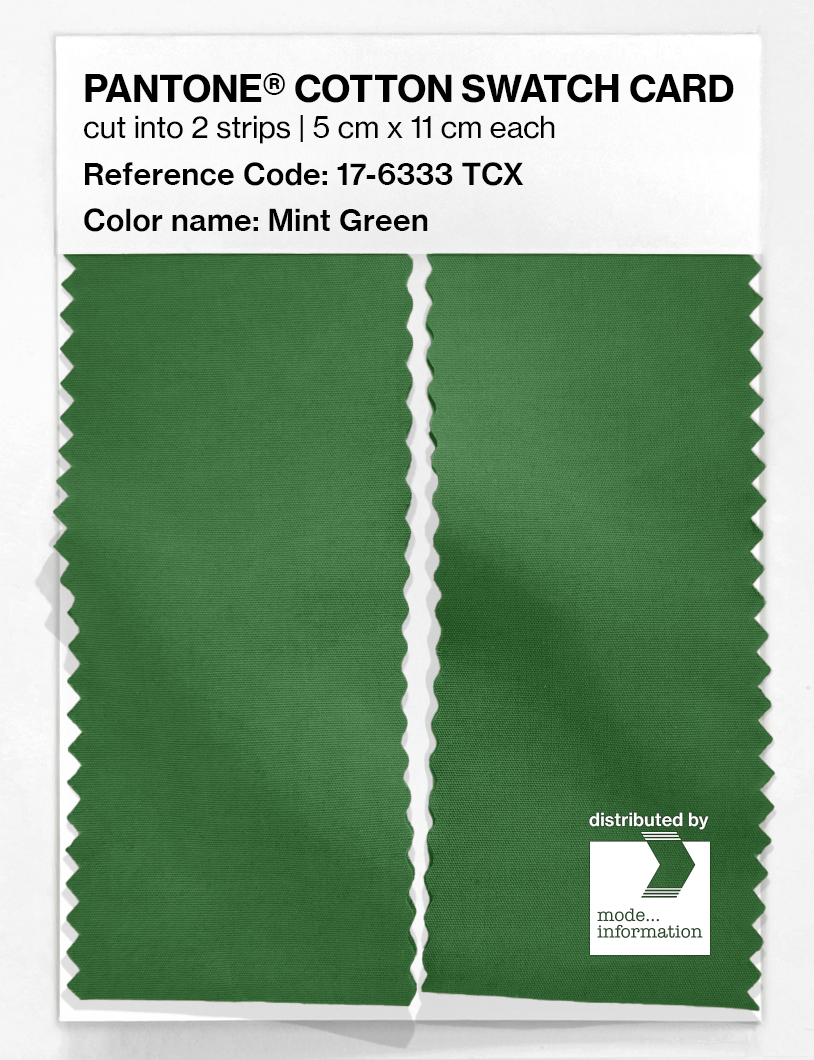 Product image 2 of the product “PANTONE® COTTON SWATCH CARD 17-6333 TCX Mint Green ”