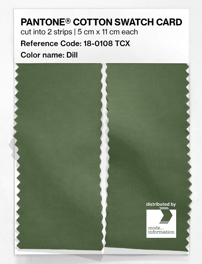 Product image 2 of the product “PANTONE® COTTON SWATCH CARD 18-0108 TCX Dill ”