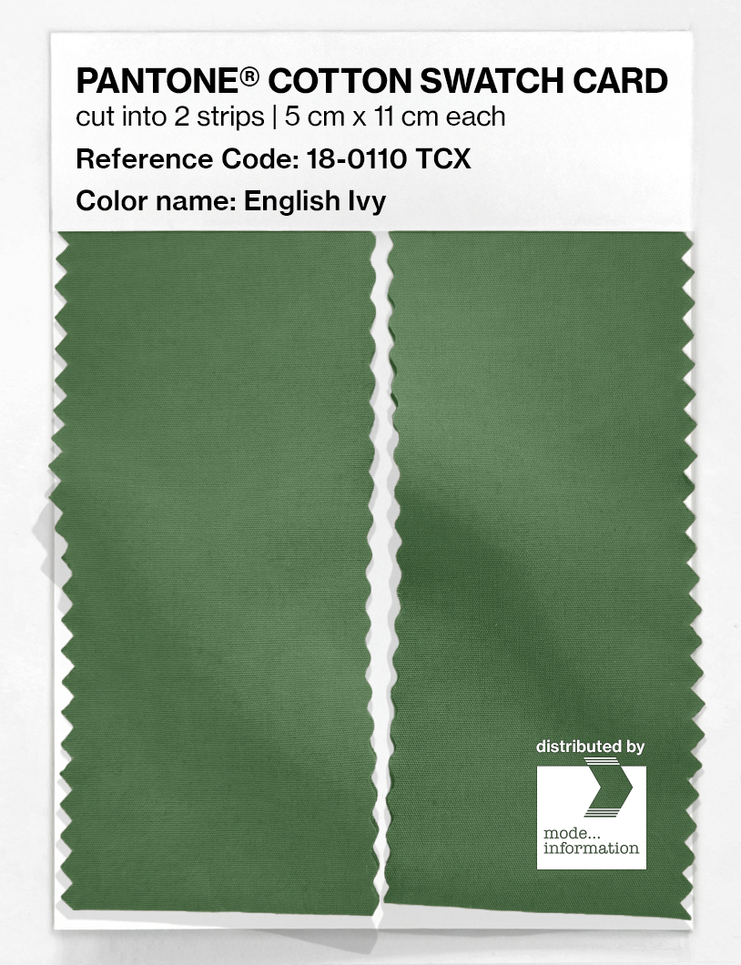 Product image 2 of the product “PANTONE® COTTON SWATCH CARD 18-0110 TCX English Ivy ”