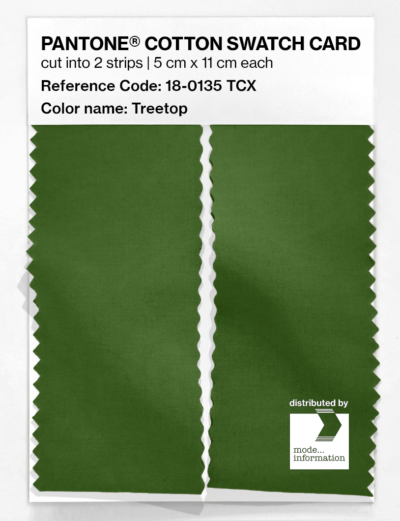 Product image 2 of the product “PANTONE® COTTON SWATCH CARD 18-0135 TCX Treetop ”