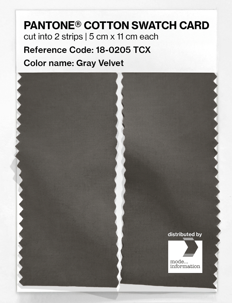 Artikelbild 2 des Artikels “PANTONE® COTTON SWATCH CARD 18-0205 TCX Gray Velvet “