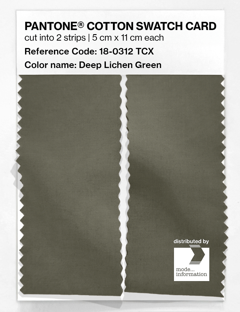 Product image 2 of the product “PANTONE® COTTON SWATCH CARD 18-0312 TCX Deep Lichen Green ”