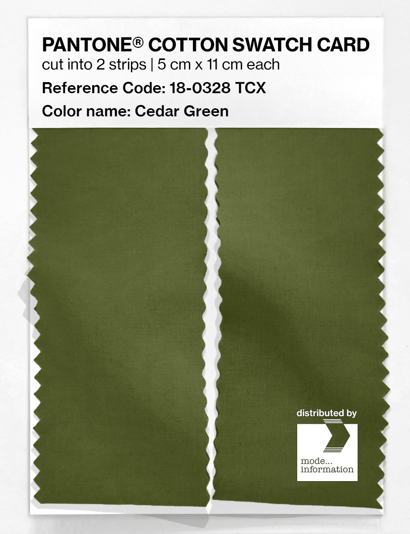 Artikelbild 2 des Artikels “PANTONE® COTTON SWATCH CARD 18-0328 TCX Cedar Green “