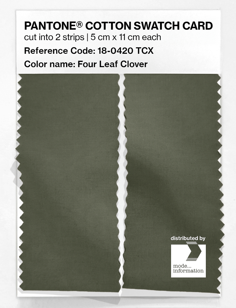 Product image 2 of the product “PANTONE® COTTON SWATCH CARD 18-0420 TCX Four Leaf Clover ”