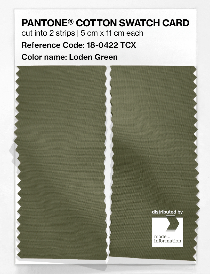 Product image 2 of the product “PANTONE® COTTON SWATCH CARD 18-0422 TCX Loden Green ”