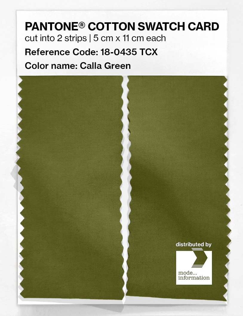Product image 2 of the product “PANTONE® COTTON SWATCH CARD 18-0435 TCX Calla Green ”