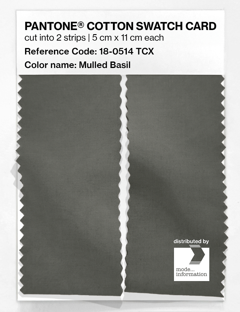 Product image 2 of the product “PANTONE® COTTON SWATCH CARD 18-0514 TCX Mulled Basil ”