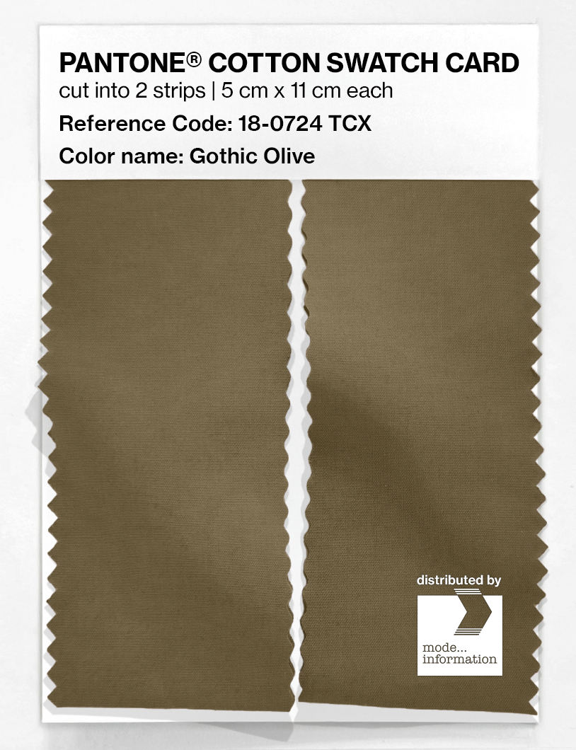 Artikelbild 2 des Artikels “PANTONE® COTTON SWATCH CARD 18-0724 TCX Gothic Olive “