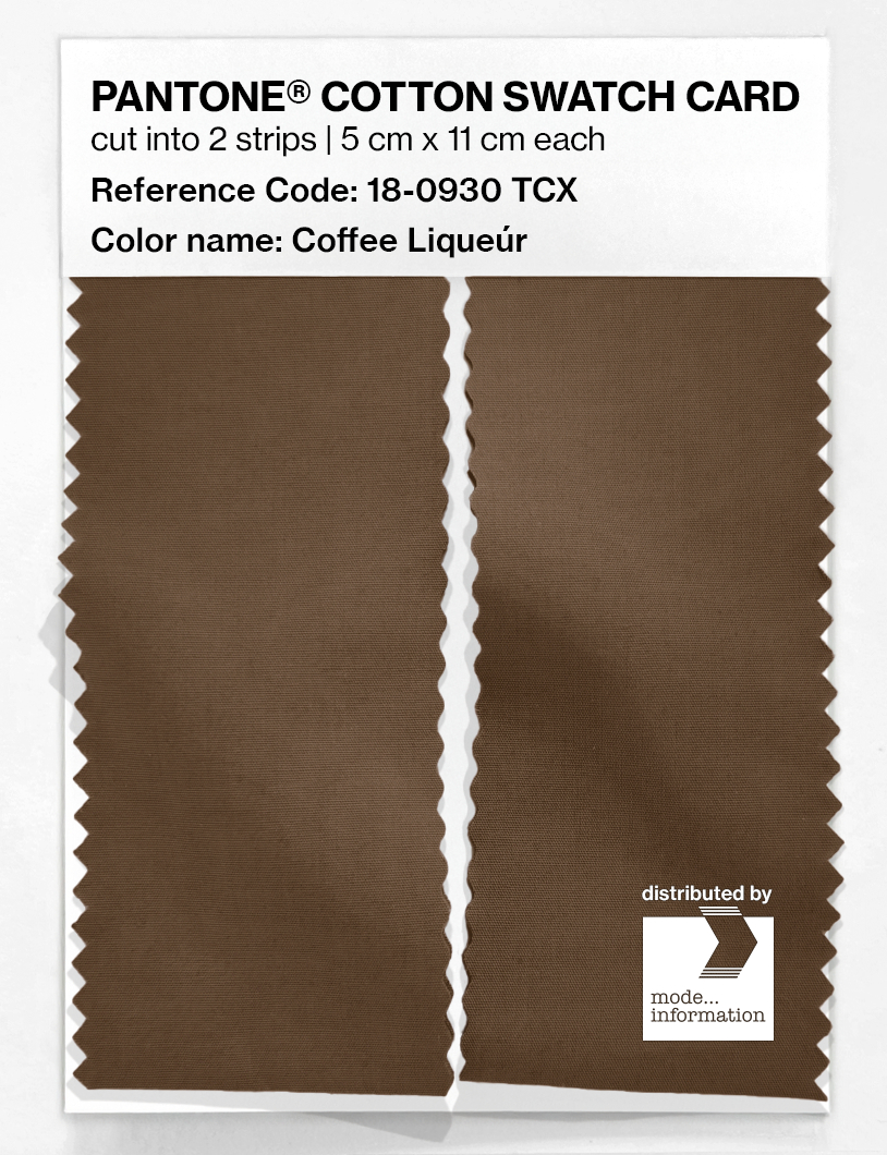 Product image 2 of the product “PANTONE® COTTON SWATCH CARD 18-0930 TCX Coffee Liqueúr ”