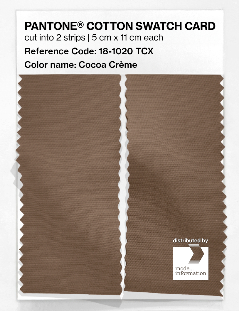 Artikelbild 2 des Artikels “PANTONE® COTTON SWATCH CARD 18-1020 TCX Cocoa Crème “