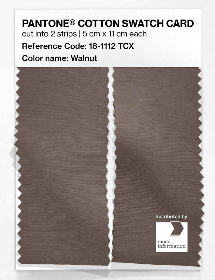 Product image 2 of the product “PANTONE® COTTON SWATCH CARD 18-1112 TCX Walnut ”