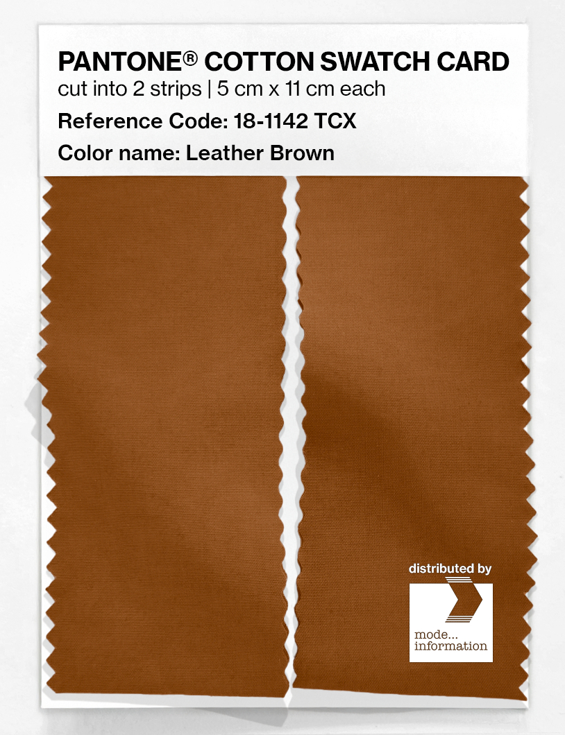 Product image 2 of the product “PANTONE® COTTON SWATCH CARD 18-1142 TCX Leather Brown ”