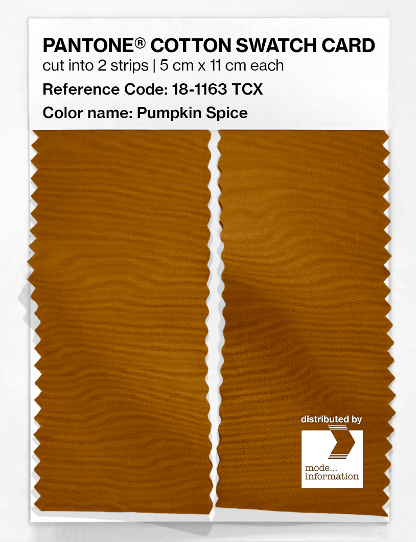Product image 2 of the product “PANTONE® COTTON SWATCH CARD 18-1163 TCX Pumpkin Spice ”