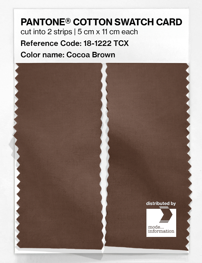 Artikelbild 2 des Artikels “PANTONE® COTTON SWATCH CARD 18-1222 TCX Cocoa Brown “