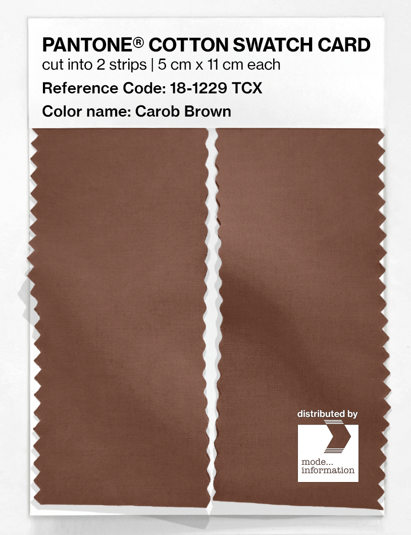 Product image 2 of the product “PANTONE® COTTON SWATCH CARD 18-1229 TCX Carob Brown ”