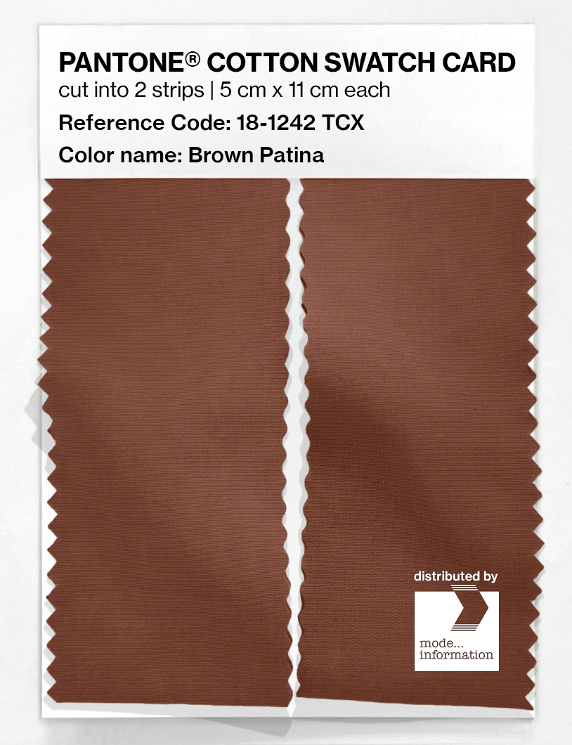 Product image 2 of the product “PANTONE® COTTON SWATCH CARD 18-1242 TCX Brown Patina ”