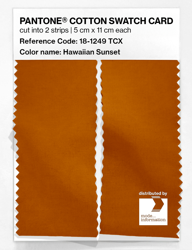 Artikelbild 2 des Artikels “PANTONE® COTTON SWATCH CARD 18-1249 TCX Hawaiian Sunset “