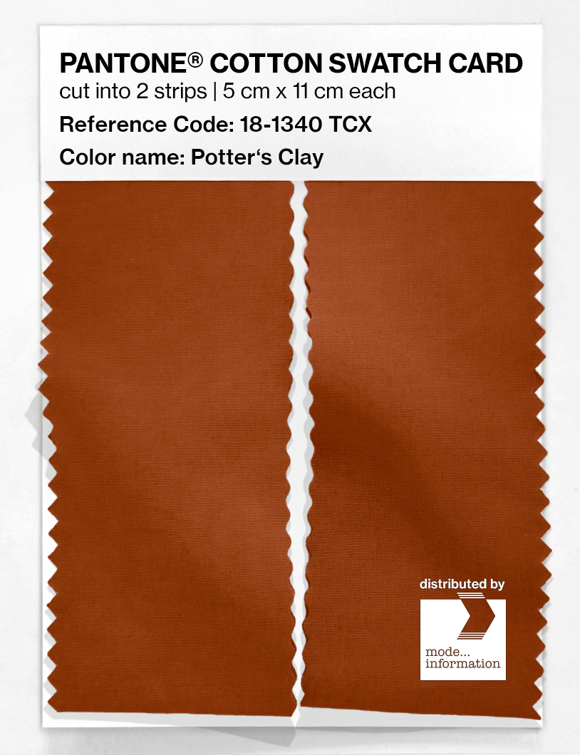 Product image 2 of the product “PANTONE® COTTON SWATCH CARD 18-1340 TCX Potter's Clay ”