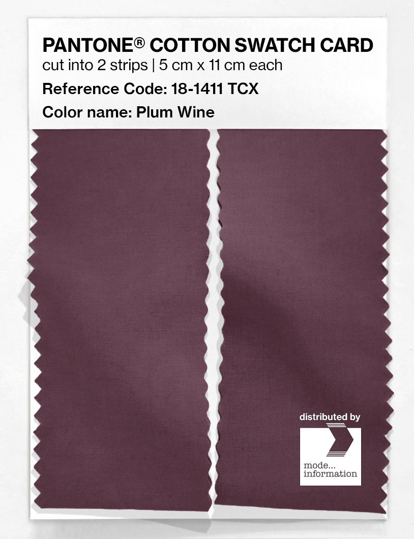 Artikelbild 2 des Artikels “PANTONE® COTTON SWATCH CARD 18-1411 TCX Plum Wine “