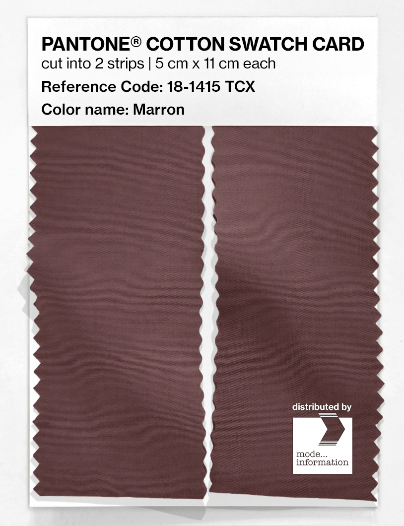 Product image 2 of the product “PANTONE® COTTON SWATCH CARD 18-1415 TCX Marron ”