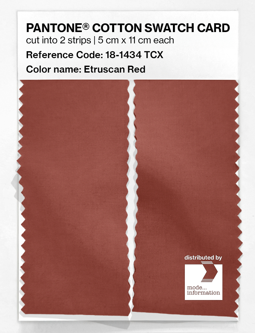 Artikelbild 2 des Artikels “PANTONE® COTTON SWATCH CARD 18-1434 TCX Etruscan Red “