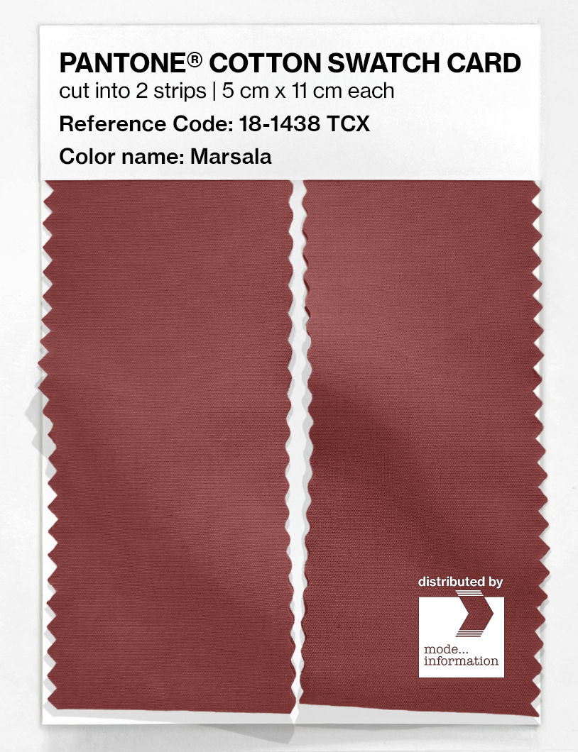 Artikelbild 2 des Artikels “PANTONE® COTTON SWATCH CARD 18-1438 TCX Marsala “