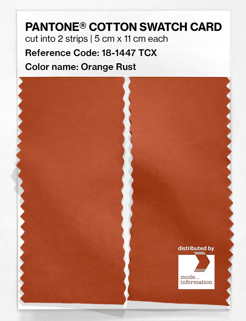 Artikelbild 2 des Artikels “PANTONE® COTTON SWATCH CARD 18-1447 TCX Orange Rust “