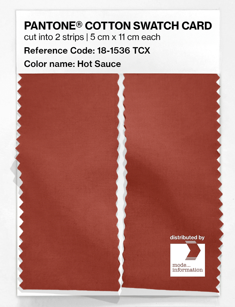 Artikelbild 2 des Artikels “PANTONE® COTTON SWATCH CARD 18-1536 TCX Hot Sauce “
