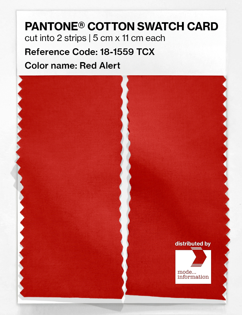 Artikelbild 2 des Artikels “PANTONE® COTTON SWATCH CARD 18-1559 TCX Red Alert “