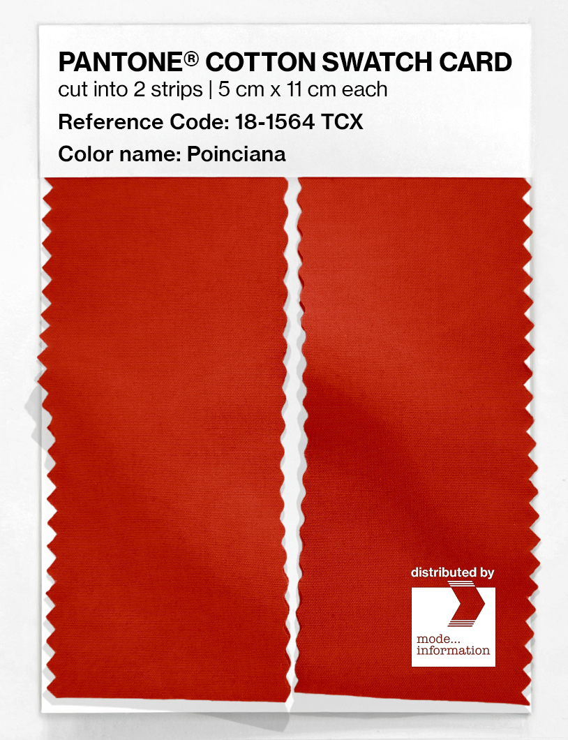 Product image 2 of the product “PANTONE® COTTON SWATCH CARD 18-1564 TCX Poinciana ”