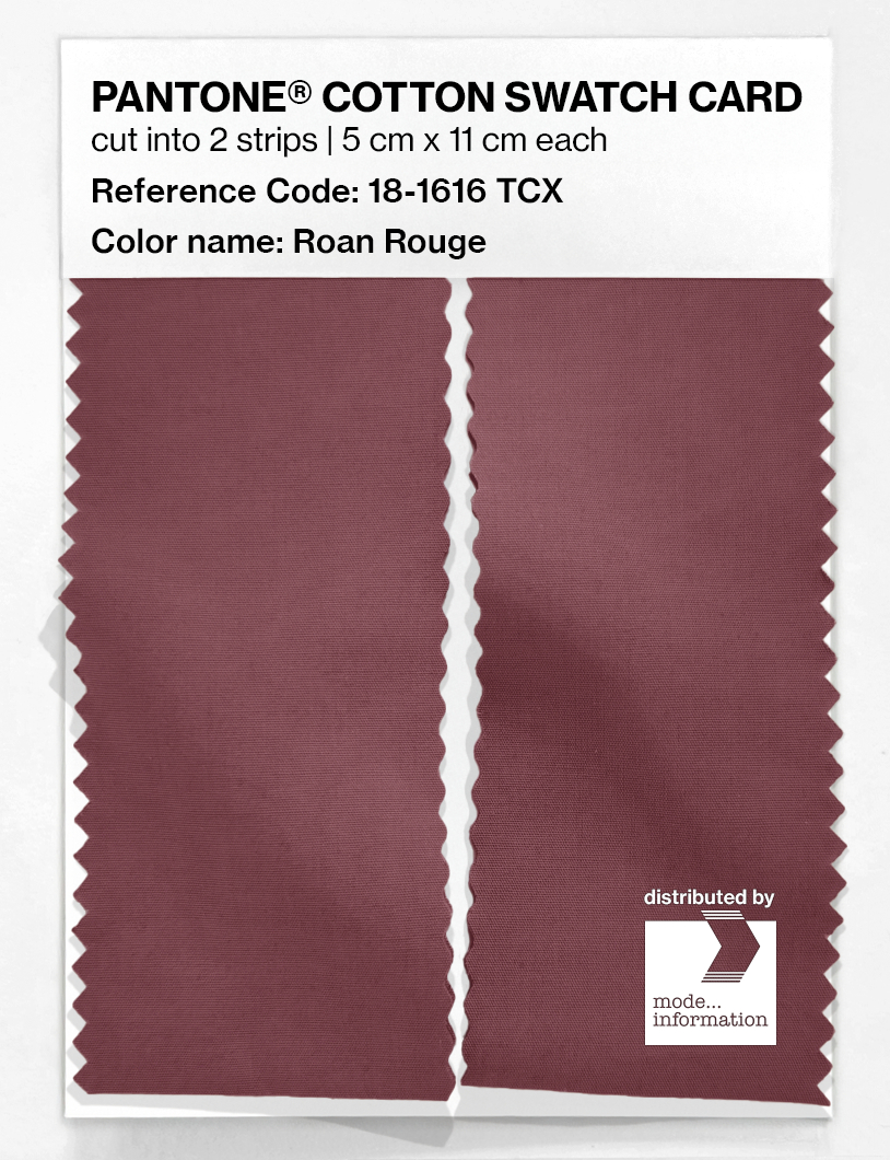 Product image 2 of the product “PANTONE® COTTON SWATCH CARD 18-1616 TCX Roan Rouge ”
