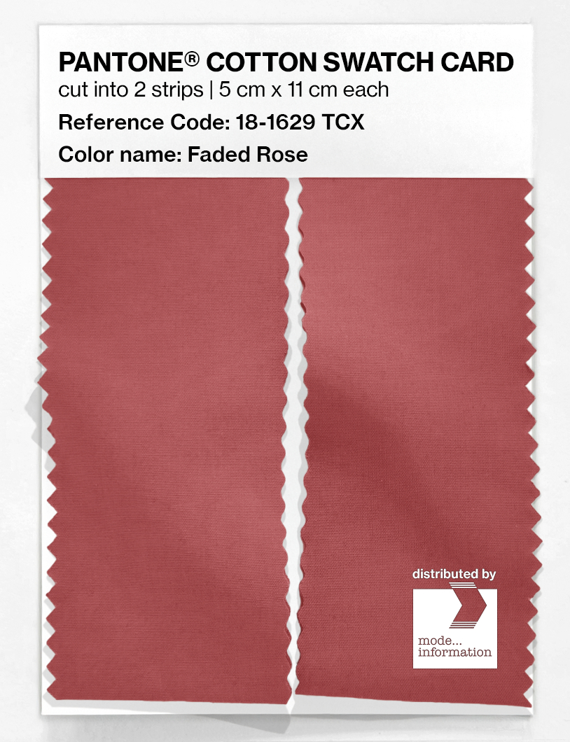 Product image 2 of the product “PANTONE® COTTON SWATCH CARD 18-1629 TCX Faded Rose ”